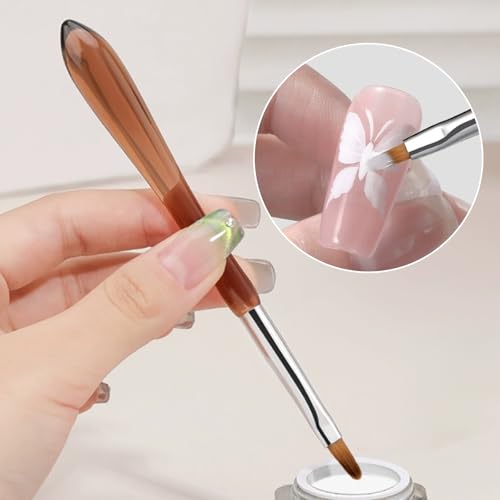 Image of Acrylic Nail Brush, Nail Art Brushes Daisy Pen - Versatile Nail Drawing Pen for Petals, Leaves, Flowers Nails Art Designs Tool for DIY Salon