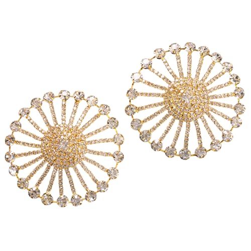 Wilgure Pasties de cristal para el pecho, joyas corporales, pectorales, cadena para el cuerpo, para raves, clubwear, regalos, pegatinas para pezones, dorado, Talla única