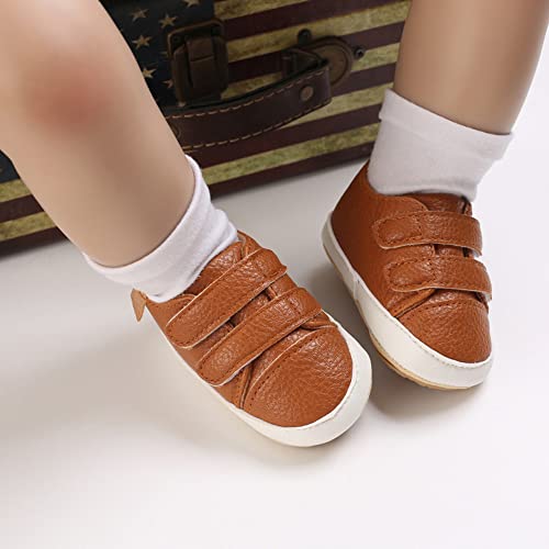 Image of Clowora Baby Boys Girls Shoes Non-Slip Rubber Sole Sneakers Infant First Walking Toddler Crib Shoes Newborn Loafers Flats.