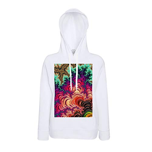 Sweat à capuche hippie imprimé 70's multicolore et abstrait pour homme et femme
