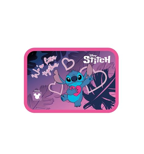 Seven Lilo & Stitch Brotdose für Kinder Clip Verschluss Spülmaschinenfest für Kindergarten Krippe Grundschule violett