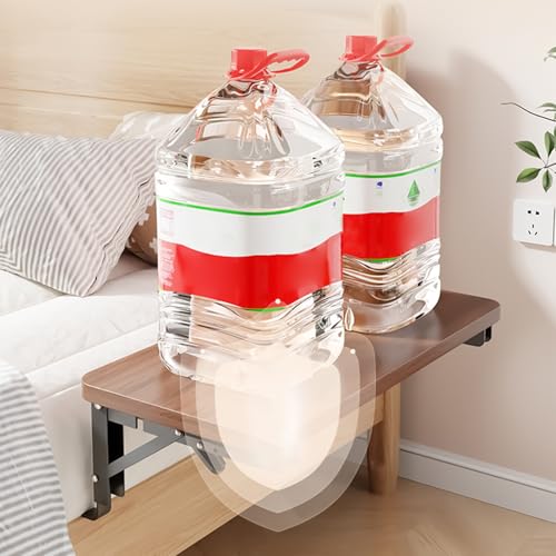 Tablette de chevet murale 30 x 20 cm - Table de nuit pliable compacte - 3