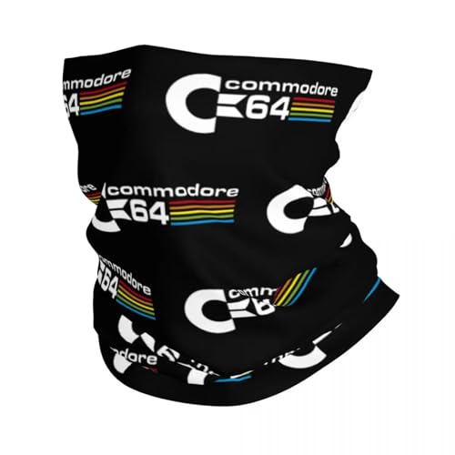 EEAAUUWE Commodore 64 Bandana cache-cou pour ski cyclisme homme femme écharpe enveloppante C64 C64 Cagoule chaude visage écharpe couverture