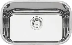 Cuba Tramontina Lavínia 47 BL em aço inox alto brilho 47x30 cm