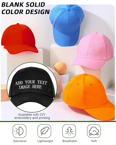 Image of Foaincore 36 Pack Blank Baseball Cap Bulk Adjustable Back Strap Sublimation Hats Plain Unisex Trucker Hat for Men Women