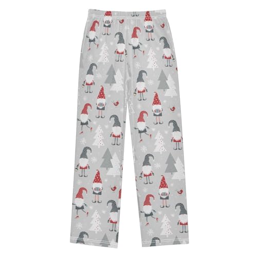 Boys' Pants Christmas Gnome Tree Long Bottoms Jogger Pants Elastic Waist Trousers with Pockets S-XL