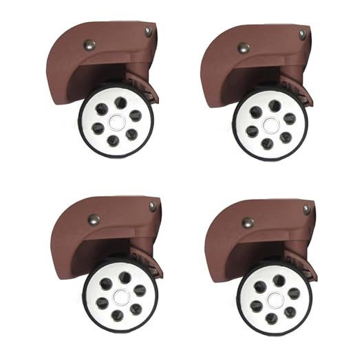 Roulettes de rechange pour valise en caoutchouc 60mm et 55mm - Lot de 4 pièces pivotantes