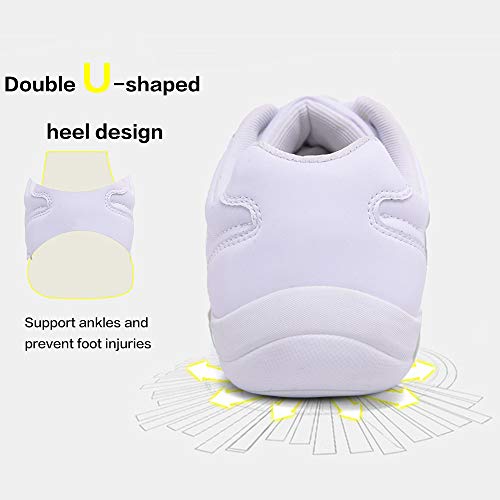 Cheer Shoes for Women White Cheerleading Athletic Dance Shoes Flats Girls Tennis Walking Sneakers3