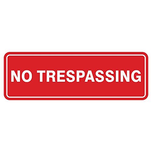 Porte panneau mural 2" x 6" Small Rouge signalisation entrée standard