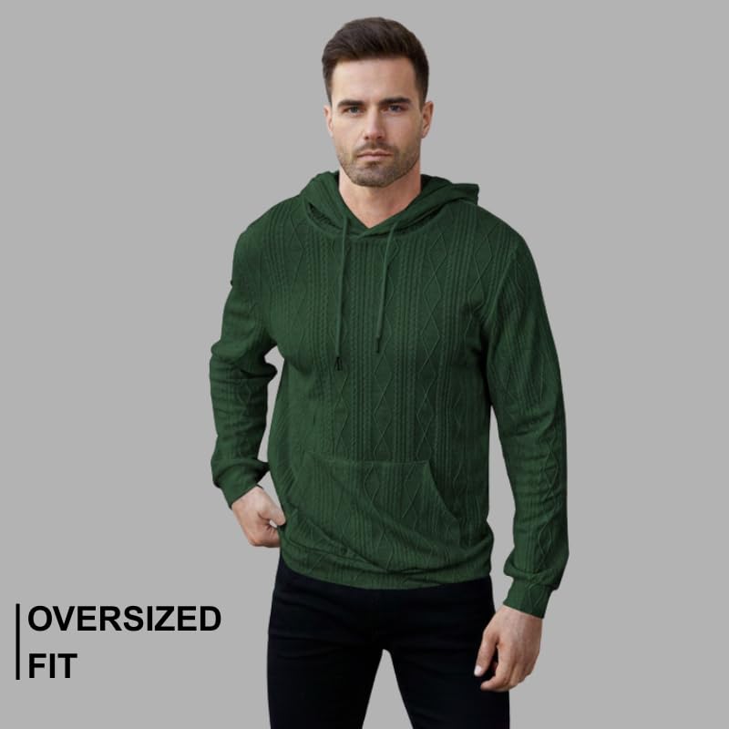 Image of Leriya Fashion Hoodie for Men Stylish |Oversized Hoodie for Man |Sweatshirt for Mans with Hoodies|Sweatshirts for Man Kangaroo Pocket & Drawstring