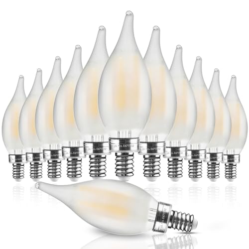 Hizashi 60W LED Candelabra Bulbs, 2700K, 12pk