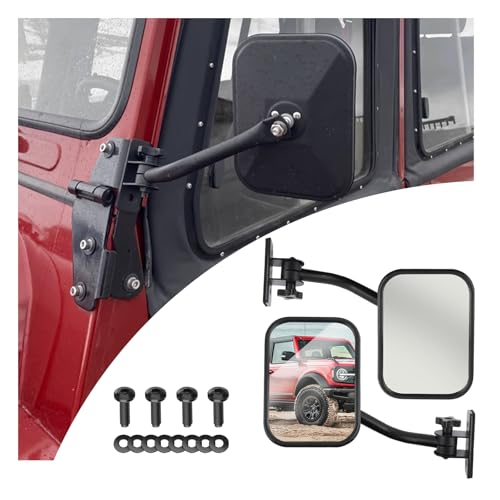 2PCS Compatible with Jeep Mirrors Doors Off,Adjustable Driver and Passenger ...