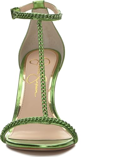Image of Jessica Simpson Women's Qiven T-Strap High Heel Sandal with Chain Detail