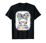 Little Miss 3rd Grade Messy Bun Girl Back To School Tie Dye T-Shirt