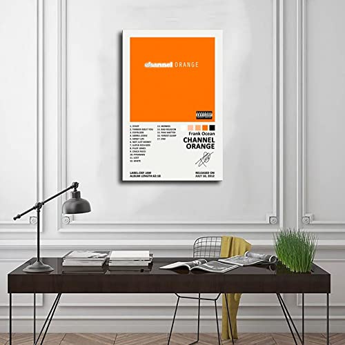 Yezlh Frank Poster Ocean Orange Music Album Cover Signed Limited Edition Canvas Poster Wall Art Decor Print Picture Paintings For Living Room Bedroom Decoration Unframe: 12X18Inch(30X45Cm) #TOP2