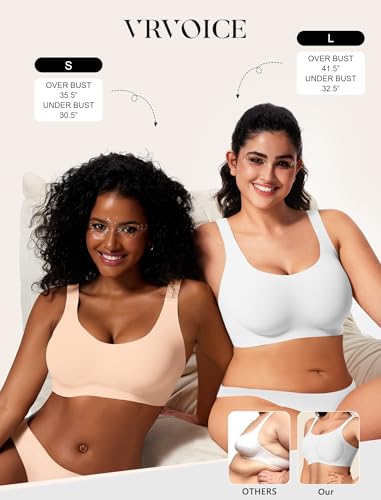 Image of Jelly Wireless Bras for Women No Underwire Push Up Seamless Full Coverage Bralettes Support Lift Everyday Bra