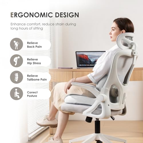 Image of FLORICH Memory Foam Truck Seat Cushion,Car Seat Cushion and Lumbar Support Pillow for Office Chair, Ergonomic Back Support & Sciatica Relief for Long Drives(Beige Grey)