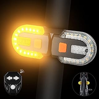 Bike Tail Light with Turn Signals - Split Bicycle Rear Lights Taillights Wireless Remote Control for Cycling Rechargeable 5 Mode Back Safety Warning Strobe Lights