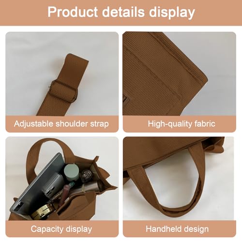 Bolso Tote para mujer tipo Crossbody de Pana miniatura 3