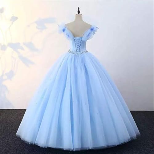 Image of Women's Off Shoulder Quinceanera Ball Gowns Masquerade Princess Long Prom Formal Evening Party Dress