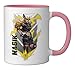 Marvel Rivals Gamerverse Super Hero PVP Illyana Magik Ceramic Mug, Pink/White