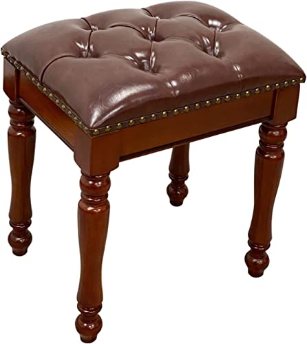 GRDDBZA Vanity Bench with Padded Cushion, Vanity Chair Dressing Stool Koto Stool Solid Wood Makeup Stool Bedroom Dressing Table Stool Shoe Changing Stool Piano Stool