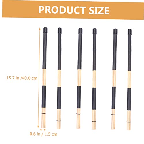 Set de 3 pares de baquetas duraderas para batería negras miniatura 7