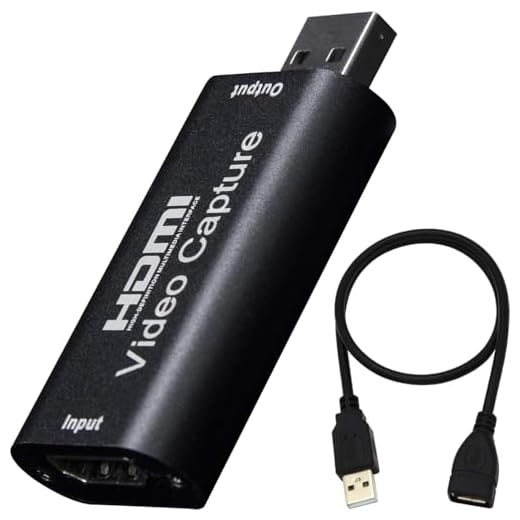 BlueAVS HDMI to USB Video Capture Card 1080P for Live Video Streaming Record via DSLR Camcorder Action Cam - Capture 1080P@30Hz (Metal-Gray)
