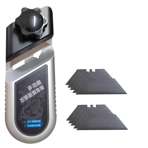 Coupe Plaque De Plâtre Manuel Rapide À Chanfrein En V 45°/90° Outil De Coupe Cloisons Sèches Raboteuse En Alliage D'aluminium Efficace Plaques Avec 10 Lames For Le Travail Du Bois Et Des