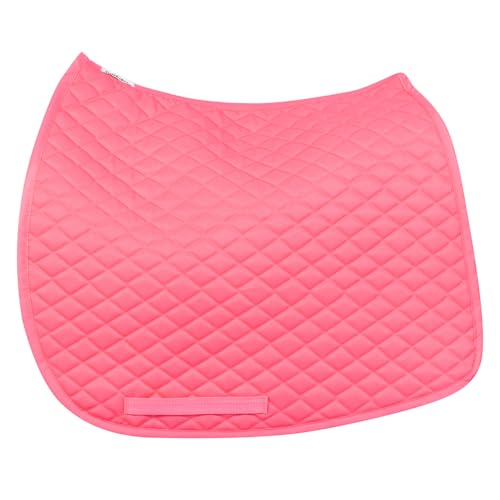 TuffRider Basic All Purpose Horse Riding Saddle Pad | Wither Relief Brushed Underside for Training and Competition - Pink
