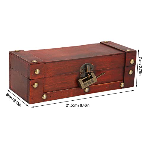 Vintage Storage Box, Wooden Jewelry Storage Box Jewelry Boxes Decorative Boxes For Home Beauty Salon Ornaments Treasure Chest Box Necklace Exquisite Storage Box Decorative Treasure Stash Box #TOP3