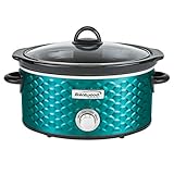 Brentwood SC-140BL Slow Cooker Scallop Pattern, 4.5 Quart, Blue
