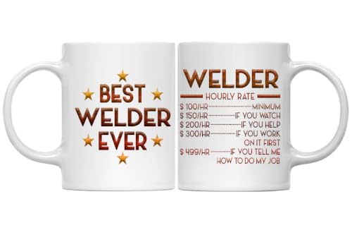 MONIZILUCKY Welder Mug, Hourly Rate Welder Gifts for Coworkers