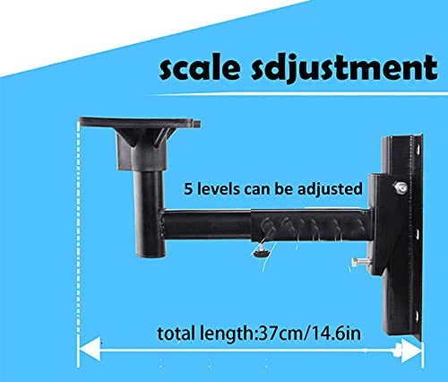 Wandmontage Luidspreker Beugel voor professionele audio 5 niveaus kunnen instelbare set zijn van 2 paar zwarte zware… - Image 5