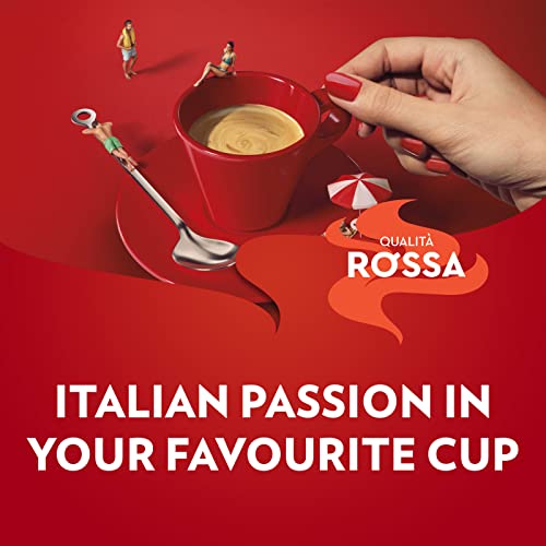 Lavazza, Qualità Rossa, Ground Coffee, 6 x 250 g, Ideal for Moka Pots, with Aromatic Notes of Chocolate and Dried Fruits, Arabica and Robusta, Intensity 5/10, Medium Roasting