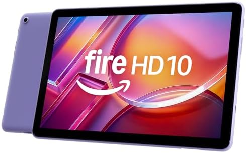Amazon Fire HD 10 tablet (newest model) built for relaxation, 10.1" vibrant Full HD screen, octa-core processor, 3 GB RAM, 64 GB, Lilac - View 5