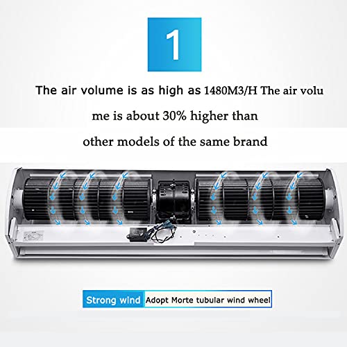 Luchtgordijnmachine Dempen Laag Energieverbruik Restaurant Over De Deur Elektrisch Luchtgordijnmachine Antiroest Metalen… - Image 4