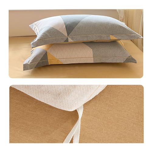 Housse de couette haut de gamme en pur coton lavé durable 4pcs