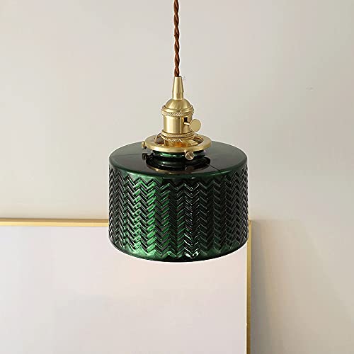 Luz colgante verde oscuro para iluminar mesas de comedor 6