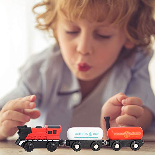 Herbests Elektrische locomotief set speelgoed voor peuters, op batterijen, hoge snelheid, elektrische locomotief, houten… - Image 5