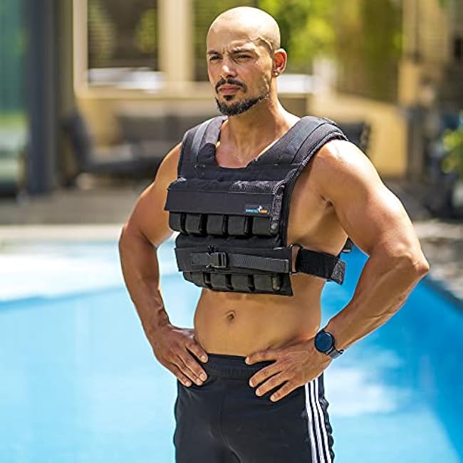 Weighted Vest 6lb, 10lb, 12lb, 25lb, 35lb, 45lb, 60lb Removable Iron Weights for Men and Women Workout for Calisthenics and Fitness Sport Training