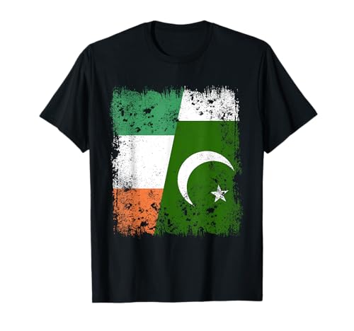 Ireland Pakistan Half Flag Irish Pakistani Heritage T-Shirt