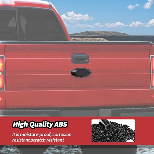 Image of JeCar Carbon Fiber Tailgate Emblem Cover Trim Fit for 2009-2014 Ford F150 F-150 Raptor Rear Trunk Logo Back Badge Decoration Cover