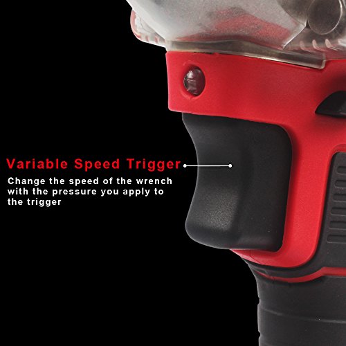 AUTOJARE Cordless Impact Wrench Kit, Brushless 20V Max / 18V Lithium-Ion 1/2 Inch Cordless Wrench Kit