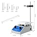 Magnetic Stirrer Hot Plate, 2L Capacity, 716°F Max Temperature & 100-2000 RPM, 180W Hot Plate Stirrer with Support Stand and Stir Bar Recycler Set (Non Digital)