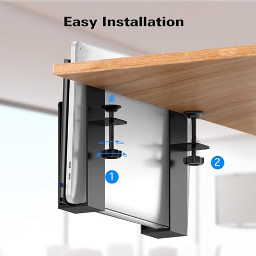 Support de bureau pour ordinateur portable sous table pour libérer l'espace encombré - 2