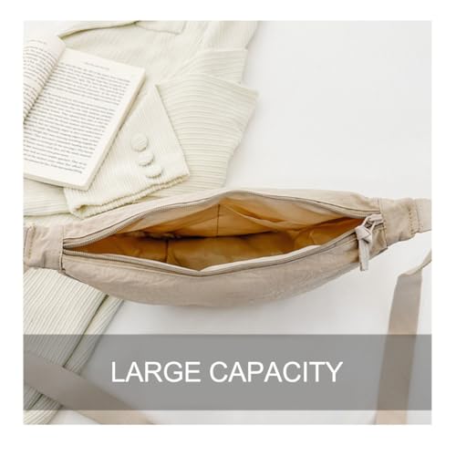 Crescent Crossbody Bags for Women ，Nylon Purses Trendy,Small Travel Sling Bag Hobo3