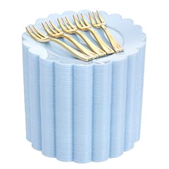 Baby Blue and Gold Forks