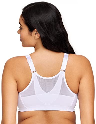 Image of Glamorise Full Figure Plus Size MagicLift Front-Closure Posture Back Bra Wirefree #1265