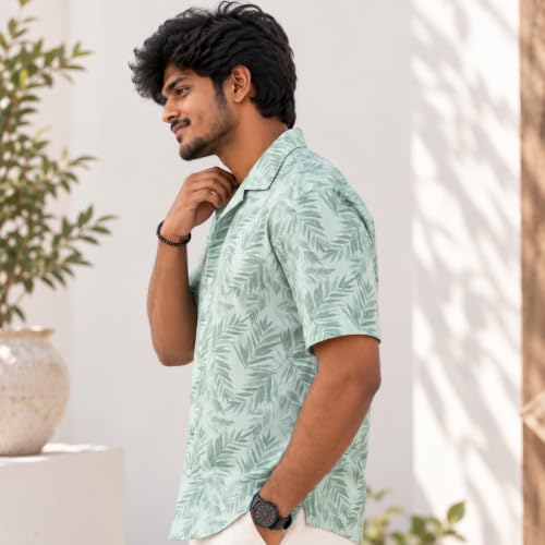 Image of BROWN CULTURE Printed Shirts for Men | Half Sleeve Shirt for Men's | Cotton Half Sleeve | Cotton Blend Shirts for Men | Casual Printed Shirt | Stylish Everyday Wear
